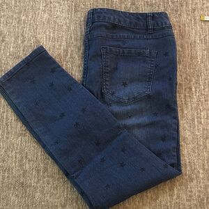Artisan Ny Blue Star-Patterned Ankle Jeans